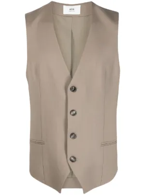 AMI Paris open-front Waistcoat | Neutrals | FARFETCH CA