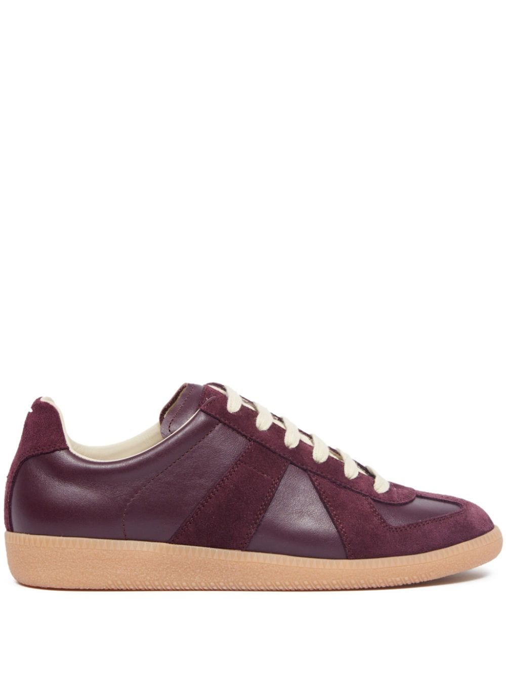 Shop Maison Margiela Replica Low-top Leather Sneakers In Red