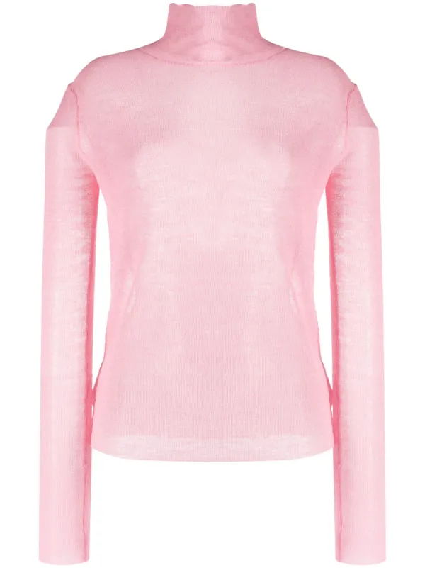 Sheer pink turtleneck online