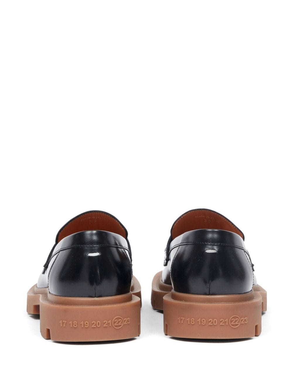 Shop Maison Margiela Ivy Leather Loafers In Black