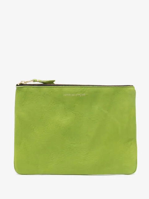 Comme Des Garçons Wallet cartera con cierre y efecto lavado