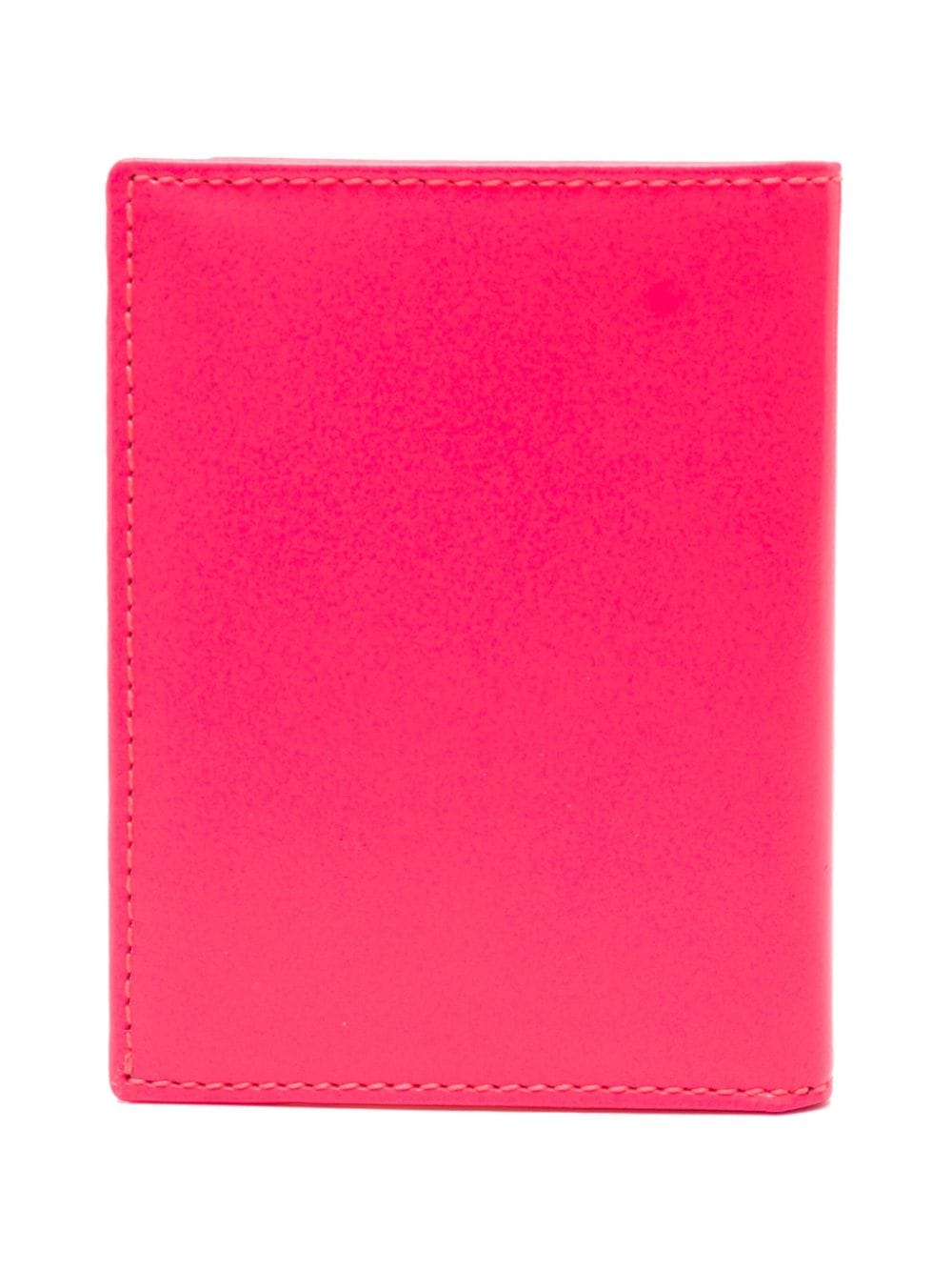 Shop Comme Des Garçons Bi-fold Leather Cardholder In Pink