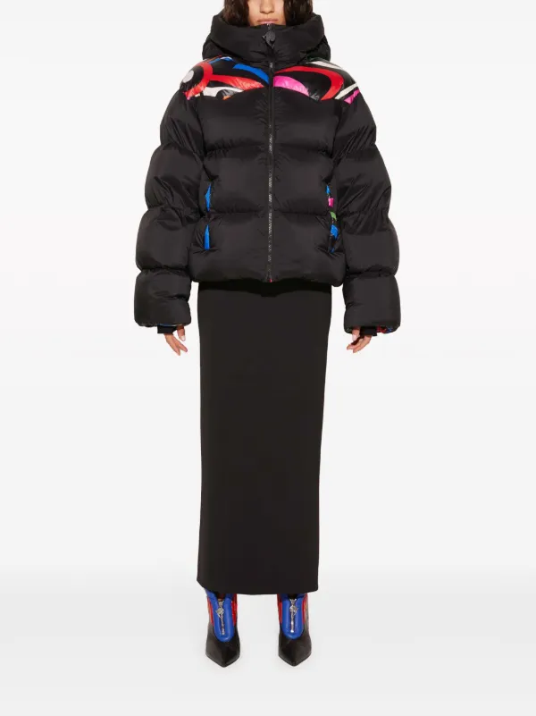 PUCCI Onde-panelling Hooded Puffer Jacket | Black | FARFETCH PUCCI Onde-panelling Hooded Puffer Jacket | Black | FARFETCH