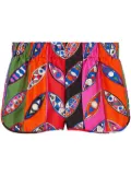 PUCCI abstract print elasticated waistband silk shorts - Pink