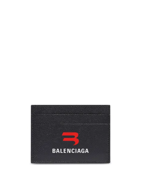 Balenciaga Cash logo-print leather cardholder