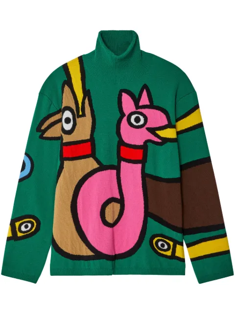 Walter Van Beirendonck suéter tejido en intarsia Viper