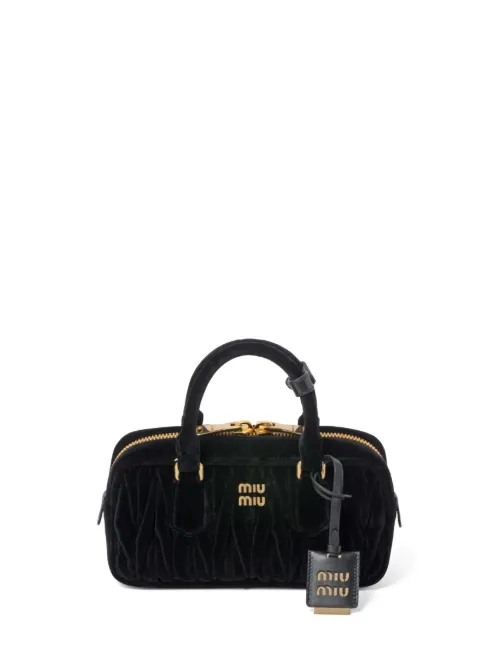 Sac cabas en velours Arcadie matelassé - Miu Miu - Modalova
