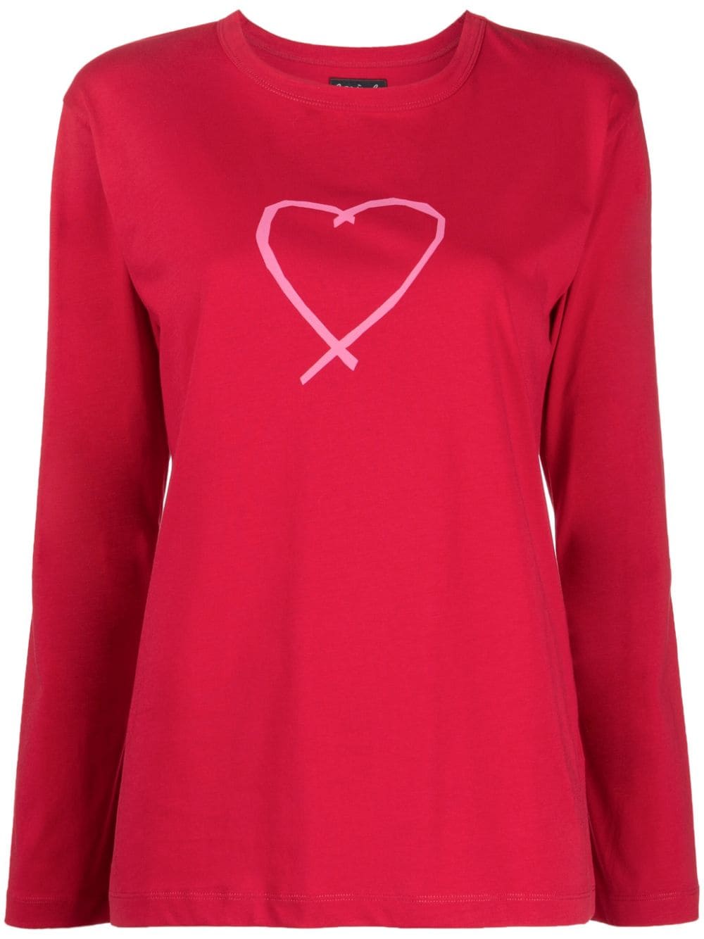 Agnès B. Sarajevo Heart Cotton T-shirt In Red