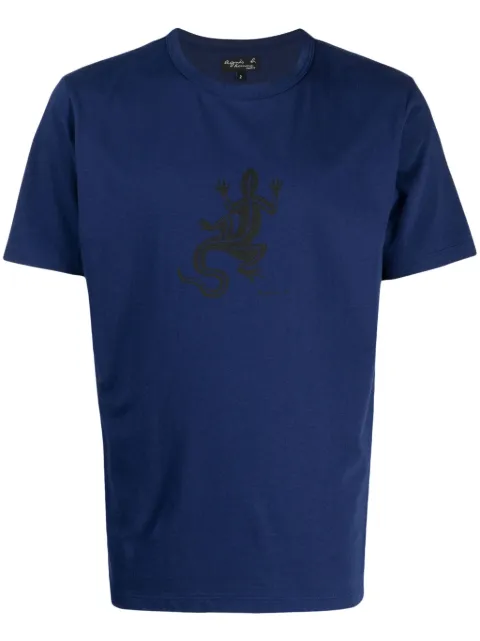 agnès b.  Lizard cotton T-shirt