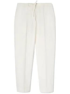 Jil Sander Jersey drawstring-waist Sweatpants | Neutrals | FARFETCH AU