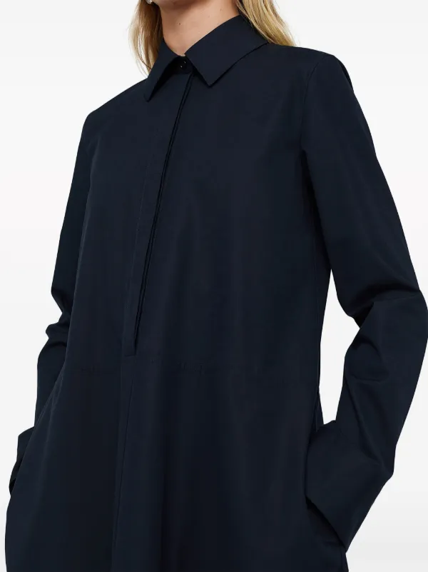 Jil Sander long-sleeved Organic Cotton Shirtdress | Blue