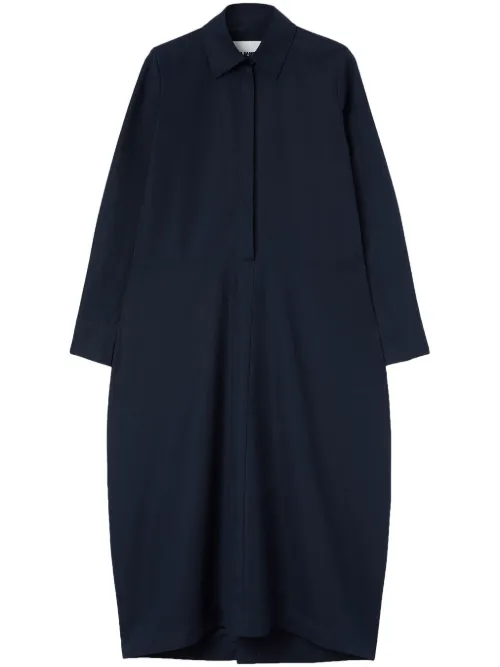 Robe-chemise en coton biologique à manches longues - Jil Sander - Modalova