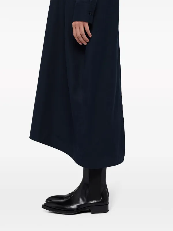 Jil Sander long-sleeved Organic Cotton Shirtdress | Blue