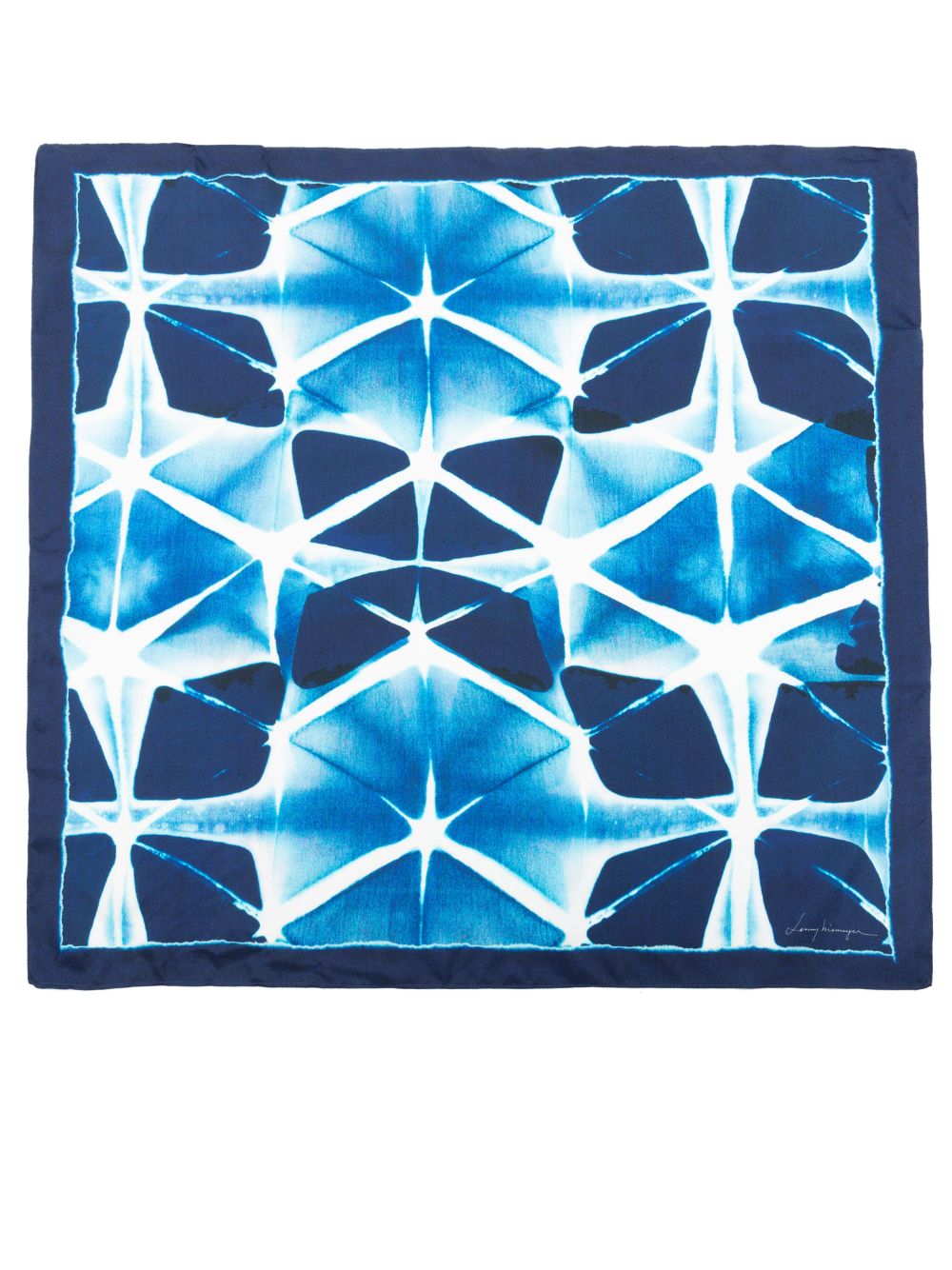 abstract-print silk scarf