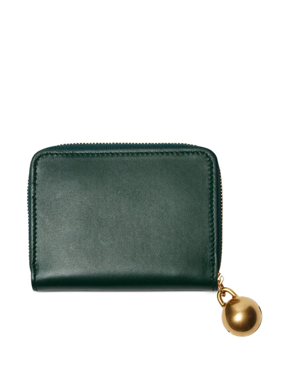 Shop Burberry Ekd Bell-charm Wallet In Green