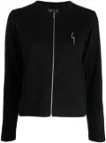 agnès b. Point D'ironie-print cotton cardigan - Black