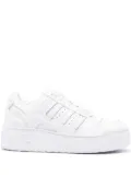 adidas logo-patch leather sneakers - White