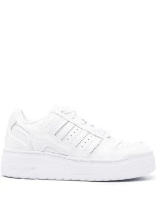 Adidas logo-patch Leather Sneakers | White | FARFETCH JO