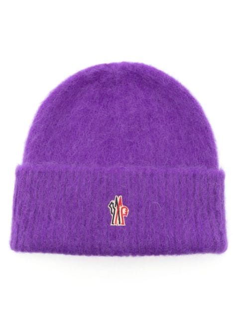 Moncler Grenoble logo-patch wool brushed beanie