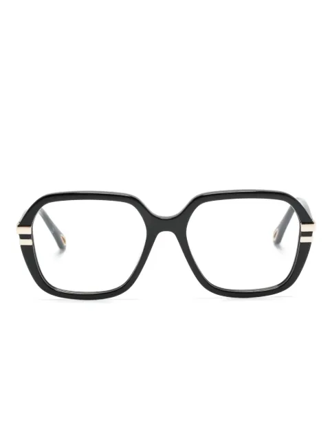 Chloé Eyewear logo-lettering square-frame glasses