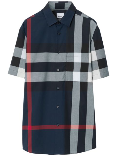 Burberry check-pattern cotton shirt Men