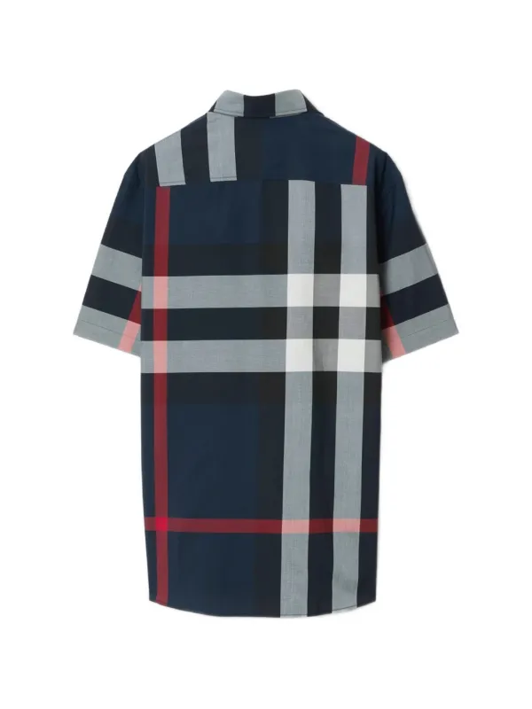 Burberry チェック シャツ | ブルー | FARFETCH JP