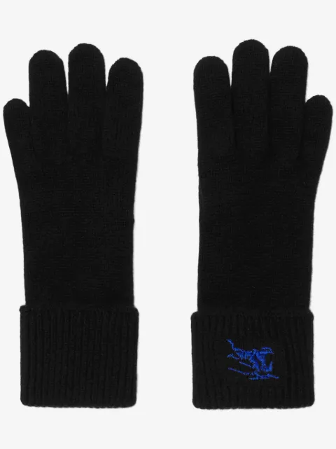 Burberry EKD-embroidered knitted gloves