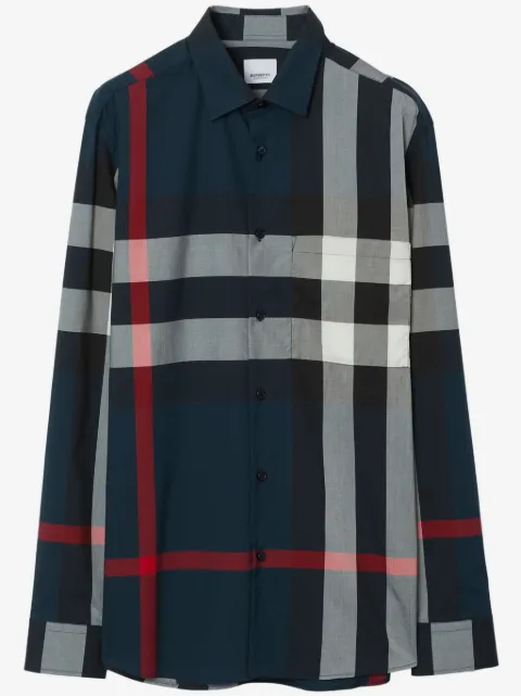 Burberry slim fit Check cotton shirt