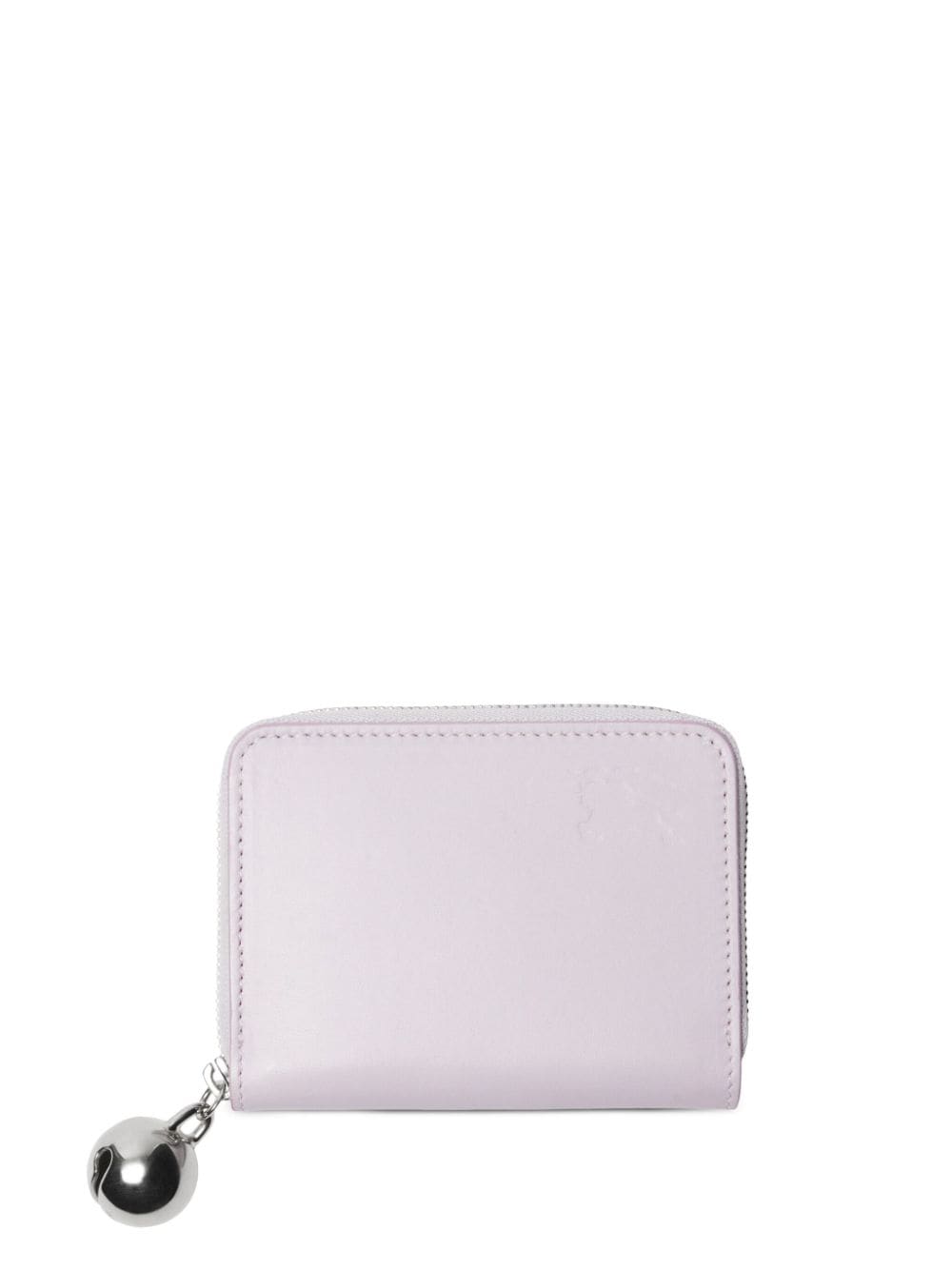 Burberry Ekd Bell-charm Leather Wallet In Purple