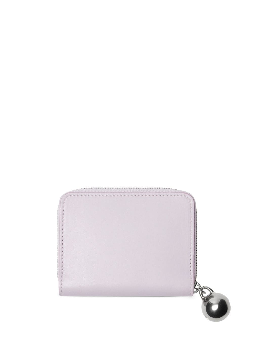 Shop Burberry Ekd Bell-charm Leather Wallet In Purple