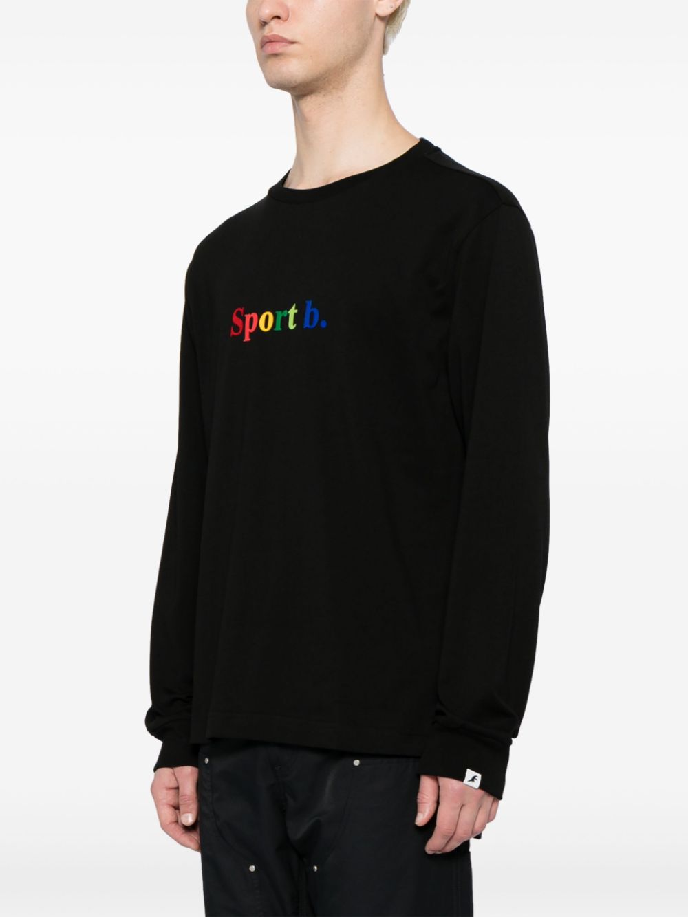 Shop Sport B. By Agnès B. Logo-print Cotton T-shirt In Black