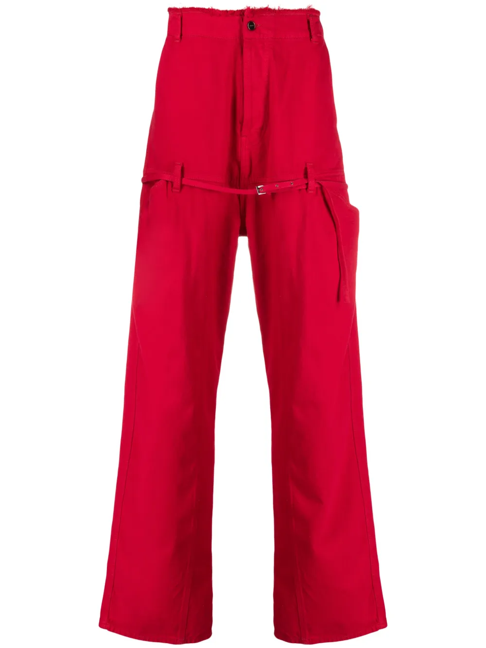Jacquemus Jeans met wijde pijpen Rood