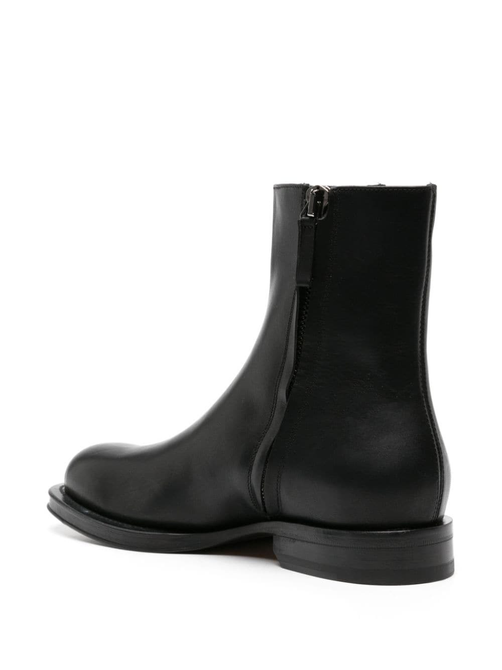 Shop Lanvin Medley Leather Ankle Boots In Black