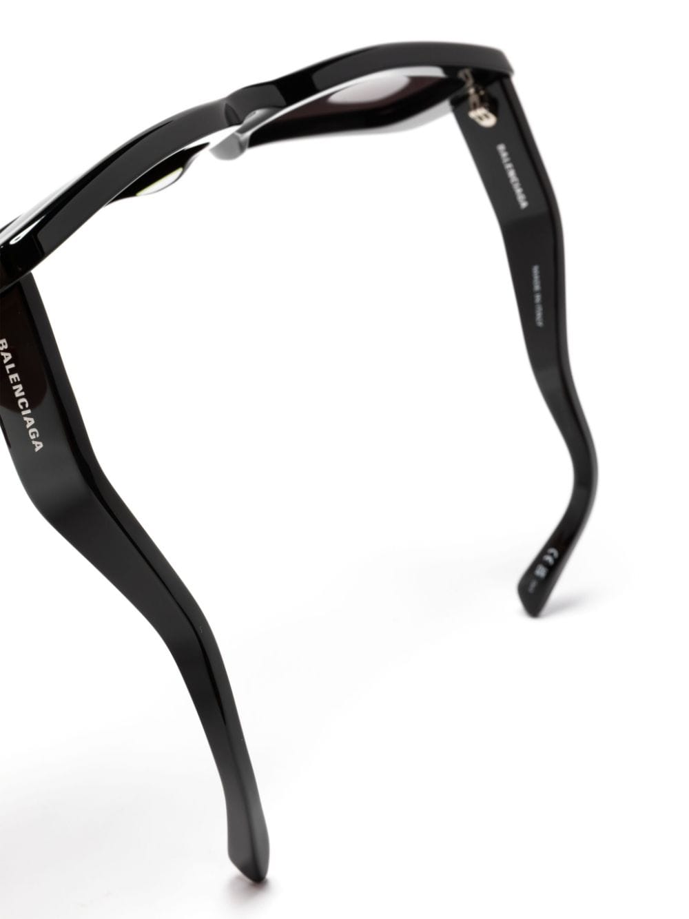 Shop Balenciaga Oversized Rectangle-frame Sunglasses In Black