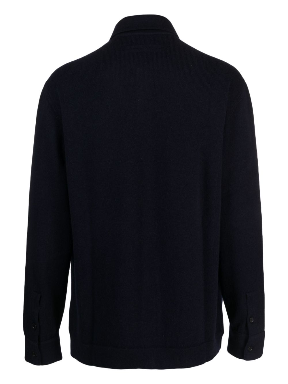 Zegna spread-collar cashmere shirt - Blauw