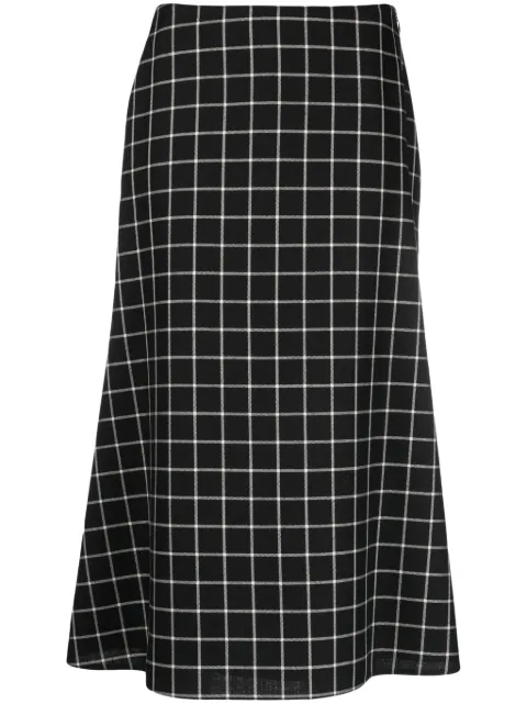 Marni fine-check wool midi skirt