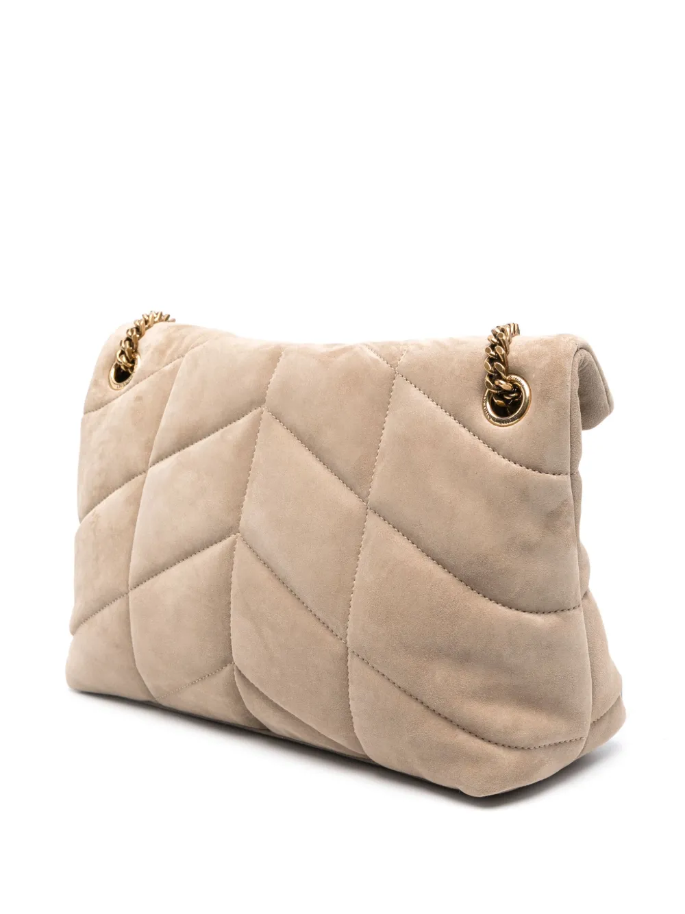 small Loulou Puffer suede shoulder bag