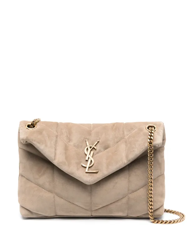 Saint Laurent Small Loulou Puffer Suede Shoulder Bag - Farfetch