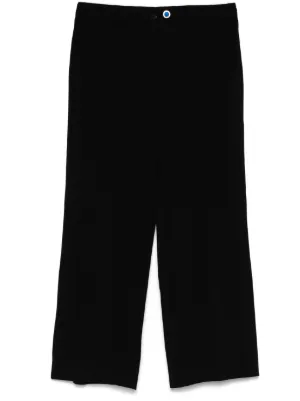 Marine Serre moon-logo Fleece Track Pants | Black | FARFETCH GE