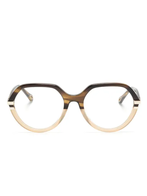 Chloé Eyewear two-tone marbled glasses