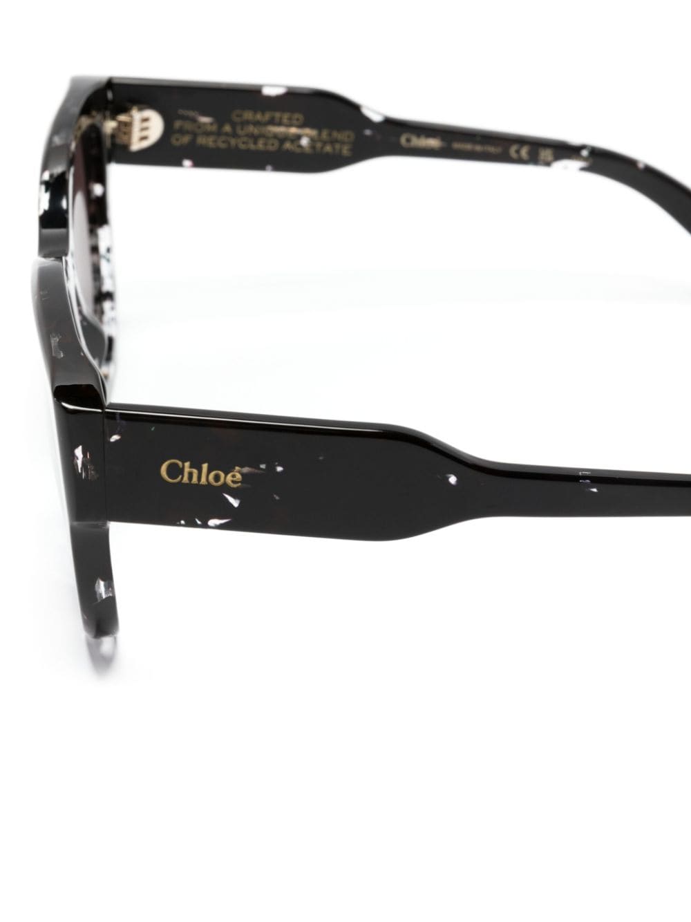 Shop Chloé Gayia Logo-lettering Sunglasses In Schwarz