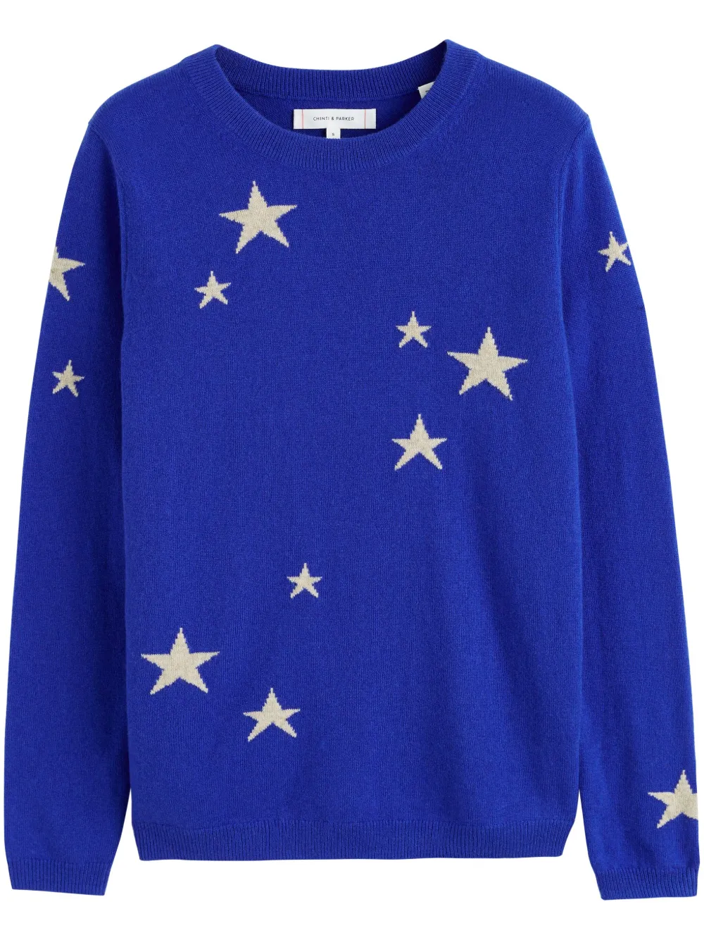 Chinti & Parker Star Crew-neck Jumper In Blue