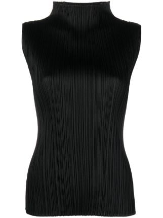 Pleats Please Issey Miyake Basics Pleated Sleeveless Top - Farfetch