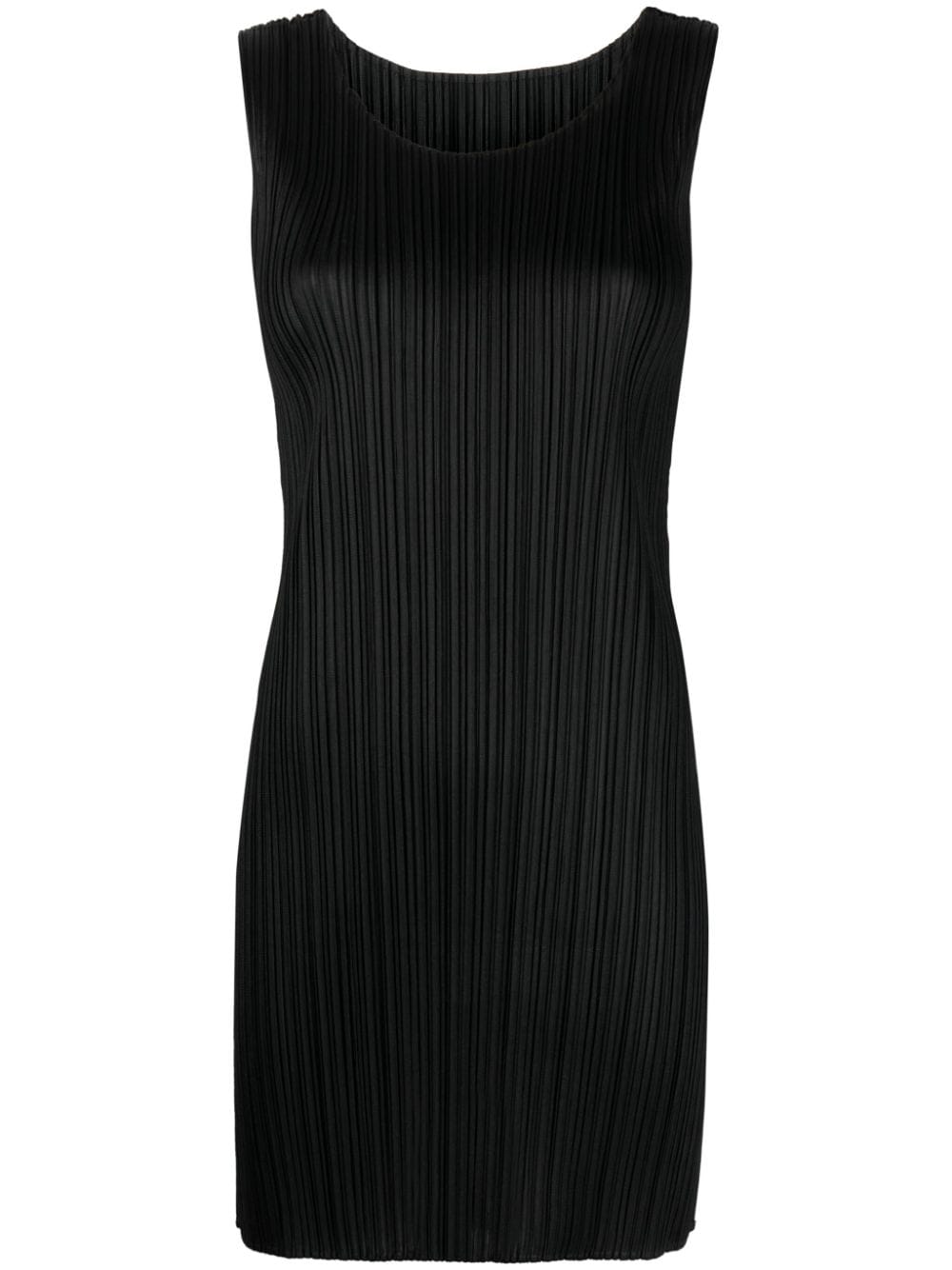 Issey Miyake Basics Sleeveless Pleated Dress In Black