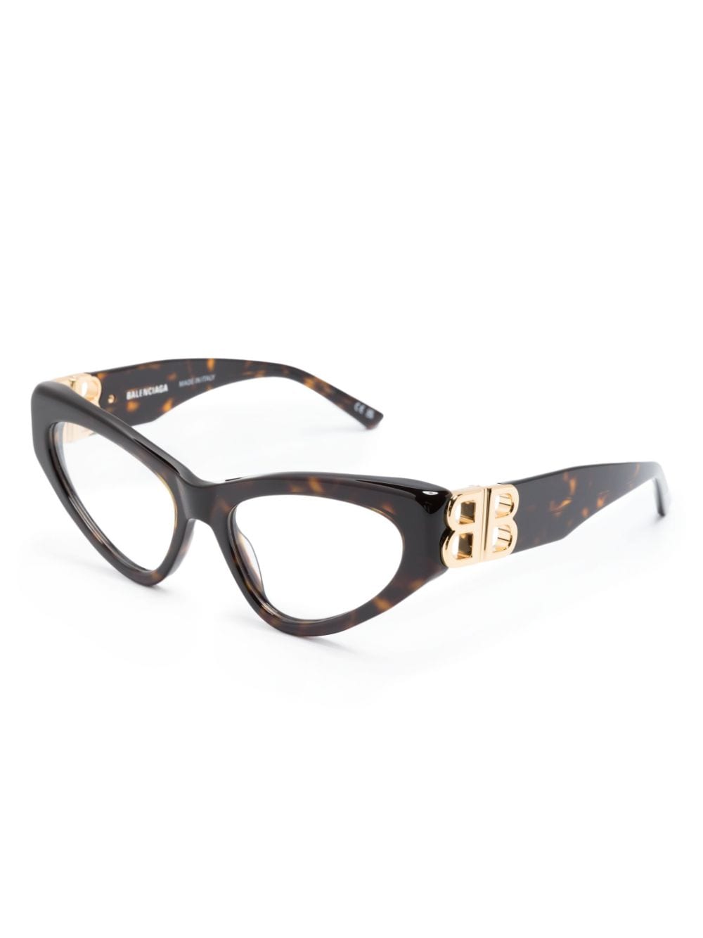 Shop Balenciaga Tortoiseshell Cat-eye Frame Glasses In Brown