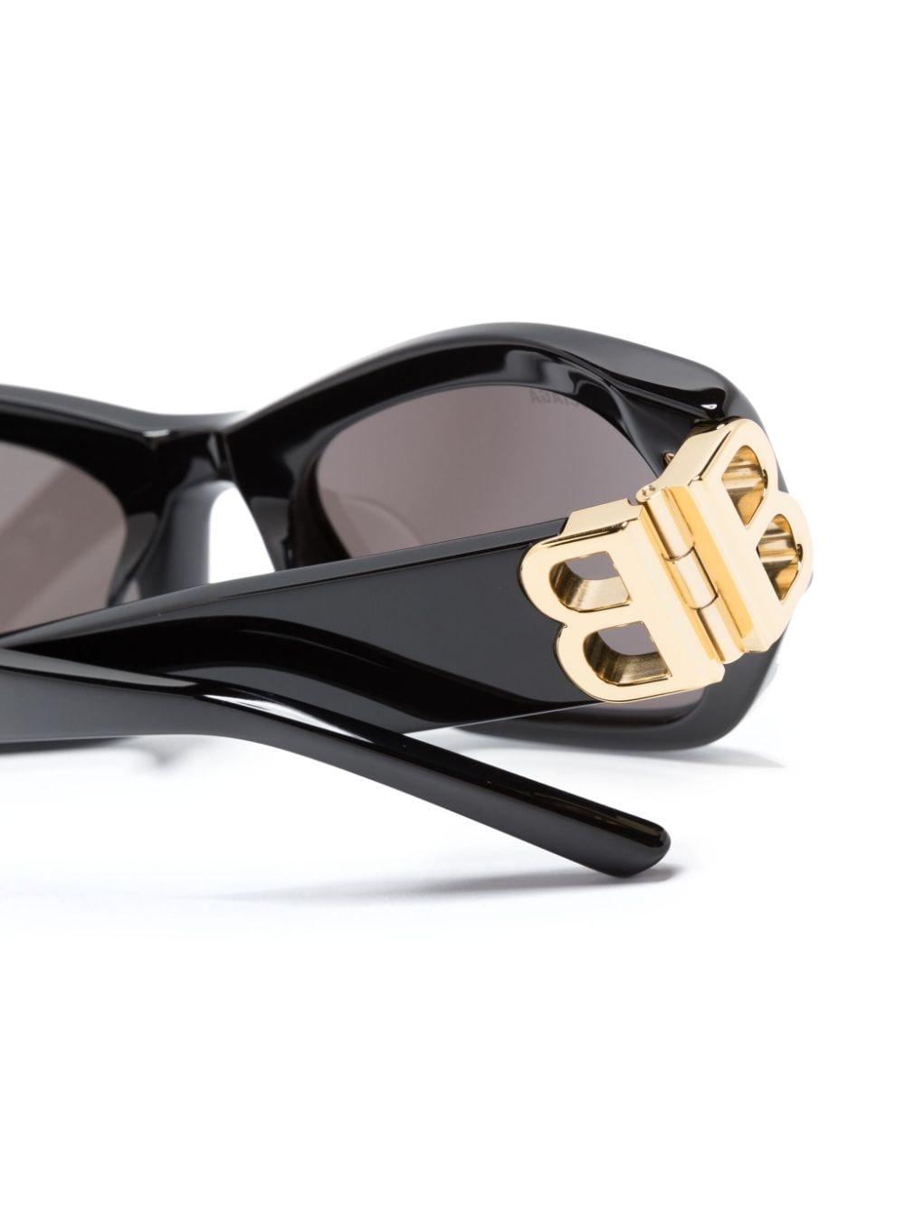 Shop Balenciaga Bb0311sk Rectangle-frame Sunglasses In Black
