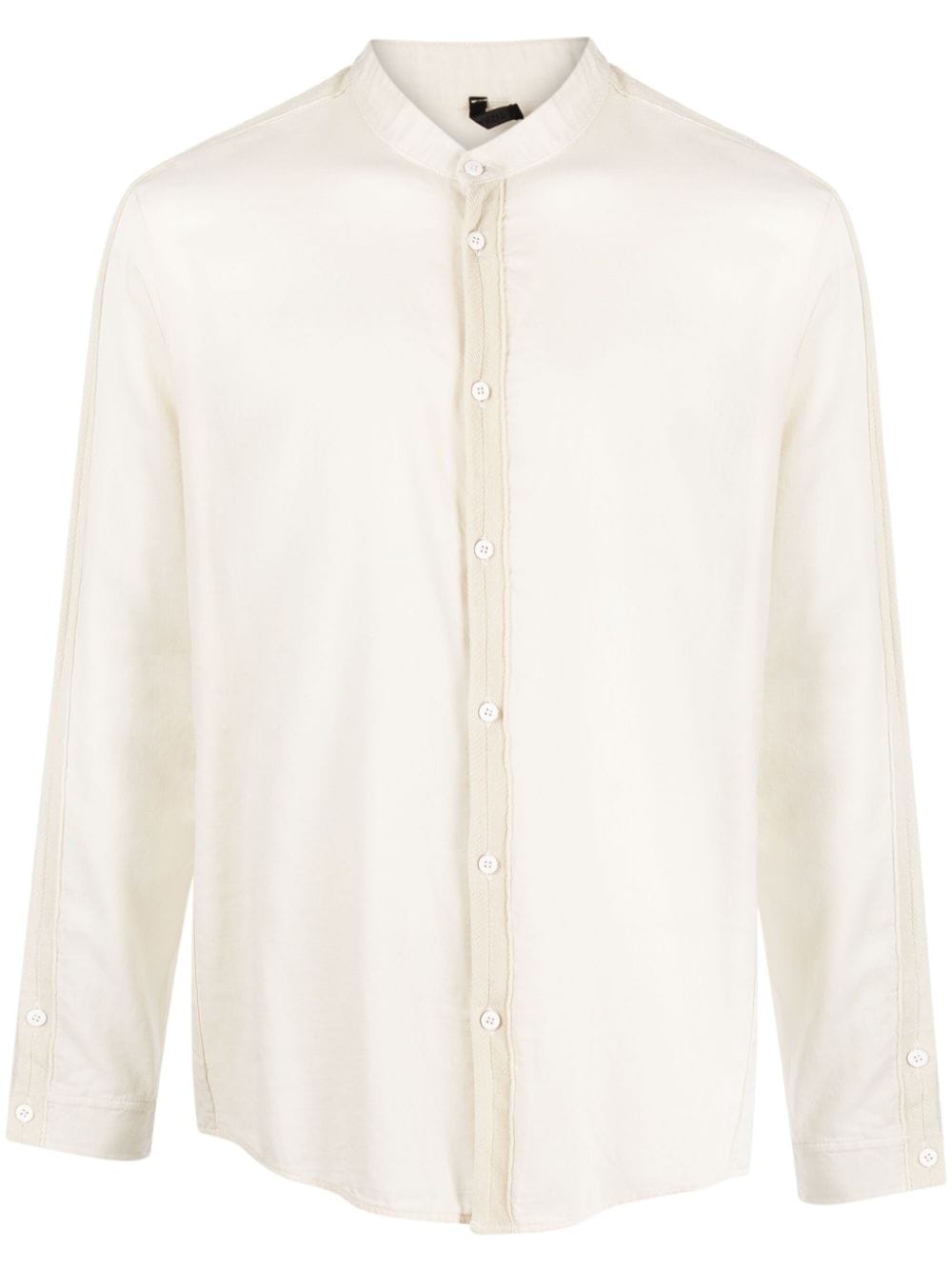 Transit mandarin-collar appliqué-embellished shirt - Neutrals