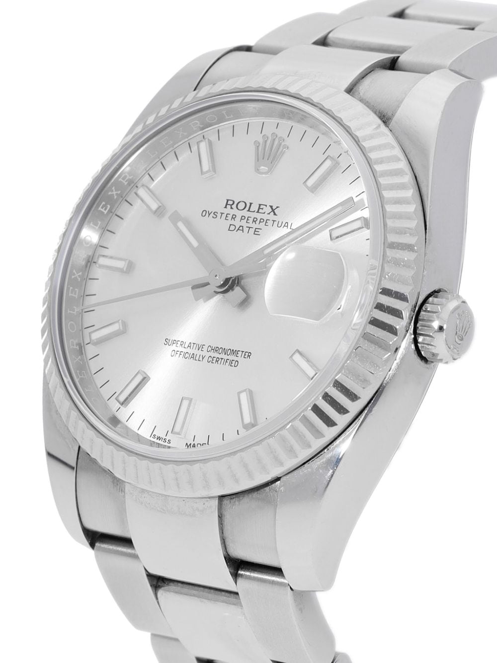 Pre-owned Rolex 2020  Oyster Perpetual Date 34mm In Silver
