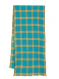 Altea checked knitted scarf - Blue