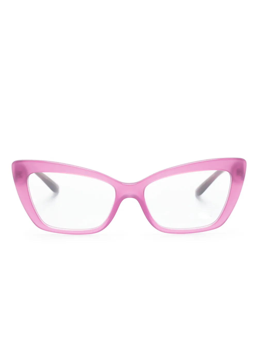 Dolce & Gabbana Logo-plaque Cat Eye-frame Glasses In Purple